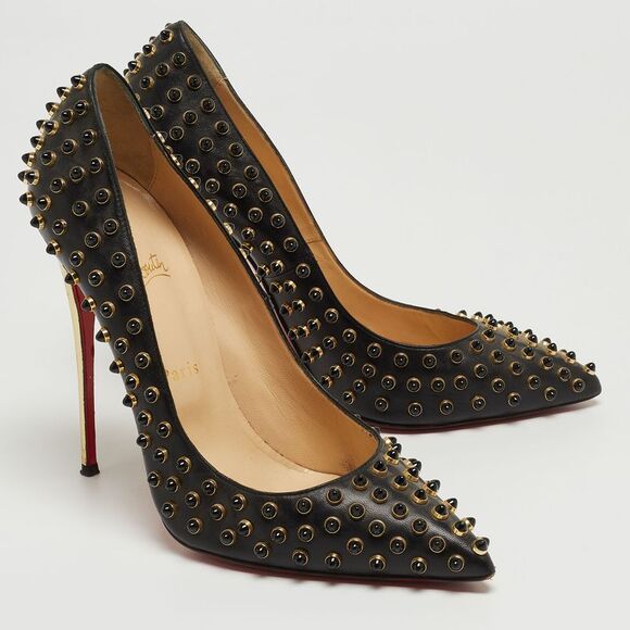 Christian Louboutin Black Studded Leather So Kate Pumps Size 41 - Picture 4 of 4